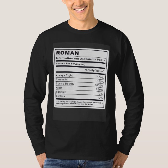 T-shirt Roman Information and Undeniable Facts (Devant)