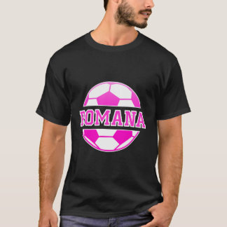 T-shirt Romana Nom Filles Football Jouer Football Sport Ve