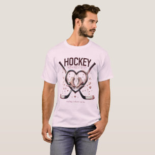 T-shirt Romance de hockey - Amour sur glace