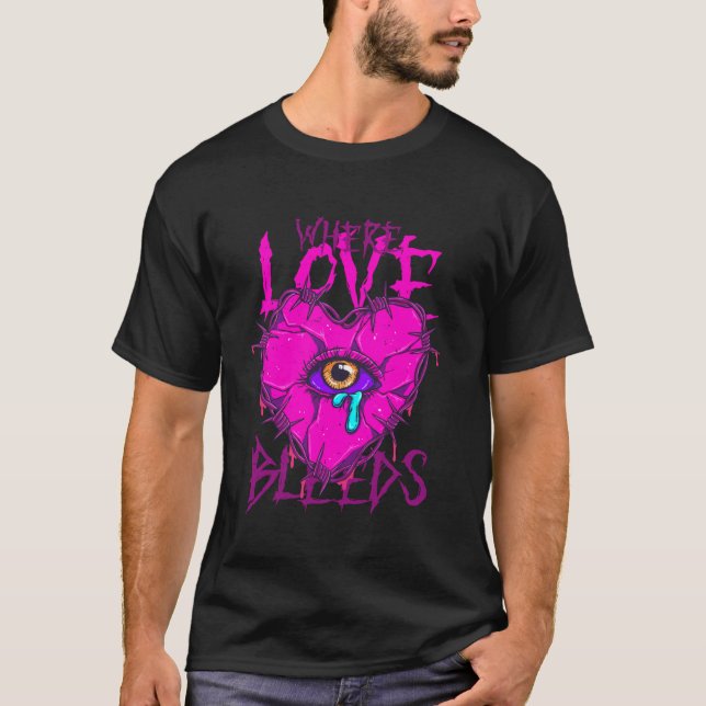 T-shirt Romance Sombre Où l'Amour Saigne (Devant)