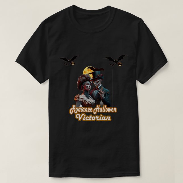 T-shirt Romance victorienne Hallowen V-Neck (Design devant)