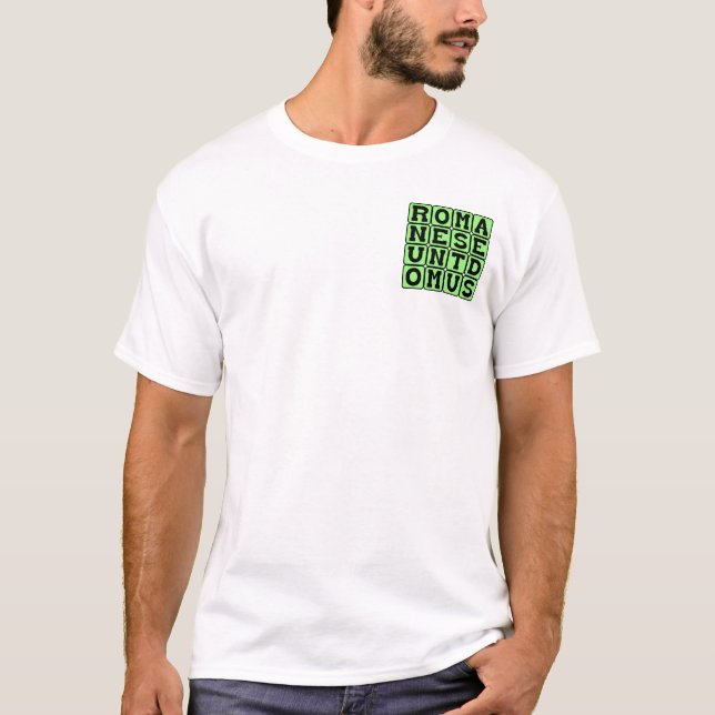 T-shirt Romanes Eunt Domus, Graffiti Latin (Devant)
