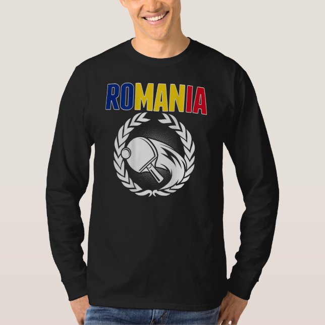 T-shirt Romania Ping Pong   Romanian Table Tennis Supporte (Devant)