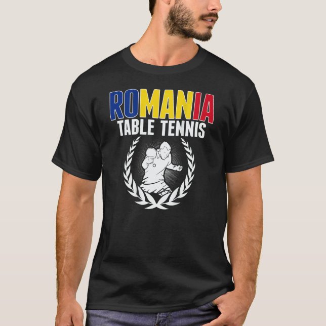 T-shirt Romania Table Tennis   Romanian Ping Pong Supporte (Devant)