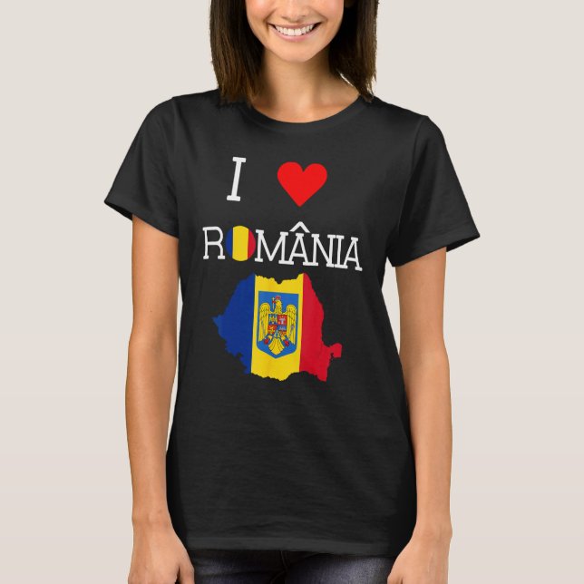 T-shirt Romanian  I Love Romania (Devant)