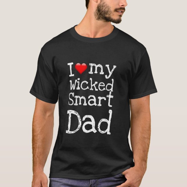 T-shirt Romanité drôle J'AIME MON PÈRE MÉCHANT ET INTELLIG (Devant)