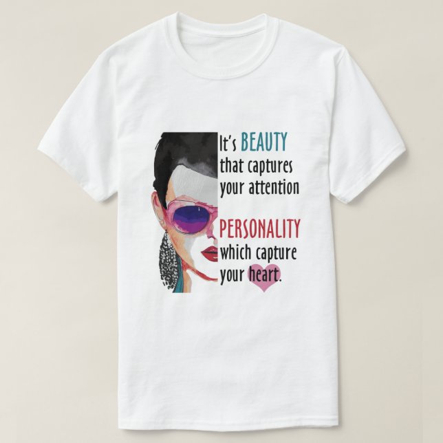 T-shirt Romantic Female Beauté Dire Carte de voeux succès (Design devant)