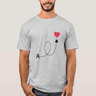 T-shirt Romantic First Letter Love Design 
