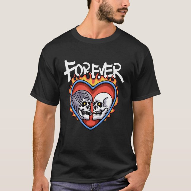 T-shirt Romantic Skeletons streetwear (Devant)