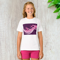 Romantique Abstrait Coeurs Rose Design Sur Violet
