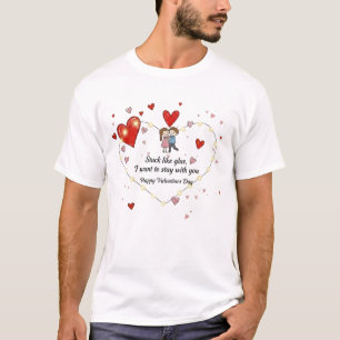 T-shirt Romantique veut rester avec toi