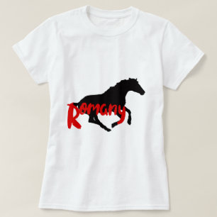 T-shirt Romany Gitan texte et cheval