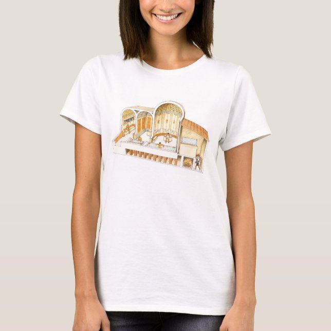 T-shirt Rome. Bains privés (Devant)