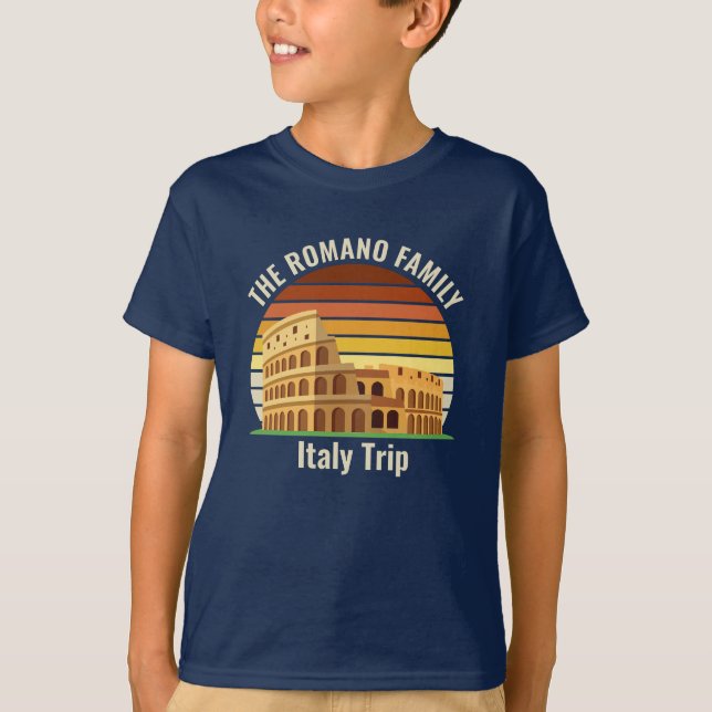 T-shirt Rome Colisée Personnalisé Italie Voyage Coucher de (Devant)
