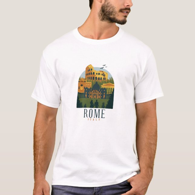 T-shirt Rome Colisée Vintage (Devant)