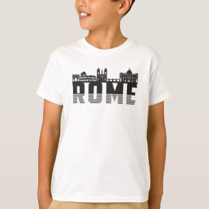 T-shirt Rome Italie City Skyline Cityscape Funny Idée cade