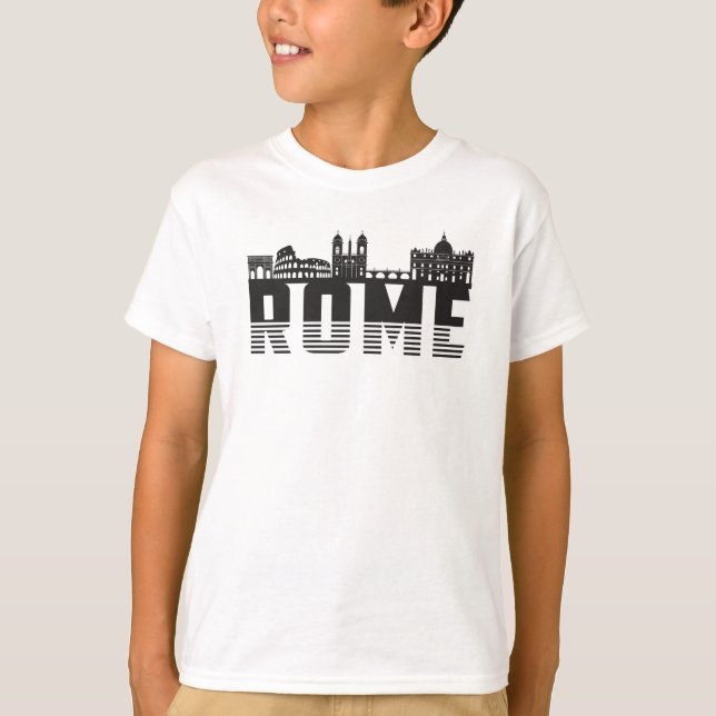 T-shirt Rome Italie City Skyline Cityscape Funny Idée cade (Devant)