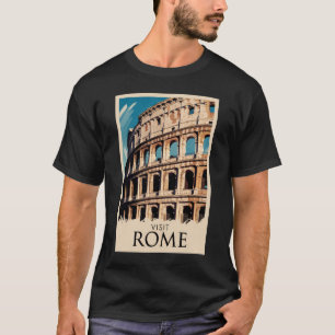 T-shirt Rome Italie Colisée Illustration Voyage Art