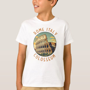 T-shirt Rome Italie Colisée Voyage Art Vintage