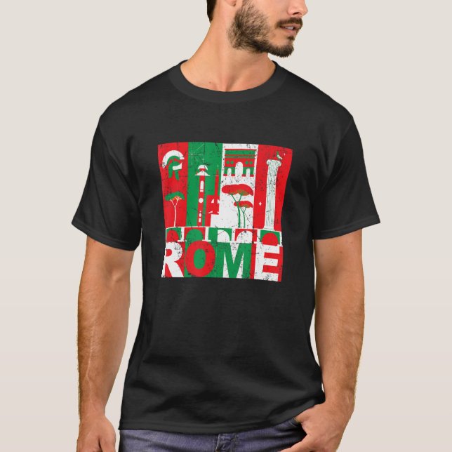 T-shirt Rome Italie Culture Architecture Rome Italie Drape (Devant)