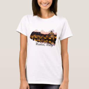 T-shirt Rome, Italie : La ville romantique de la nuit