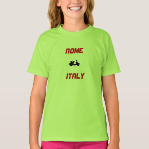 T-shirt Rome, Italie (Région Latium) Scooter Enfants