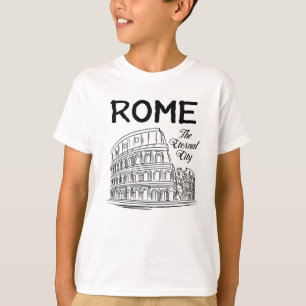 T-shirt Rome Italie Ville Ville Skyline Amusante Idée cade