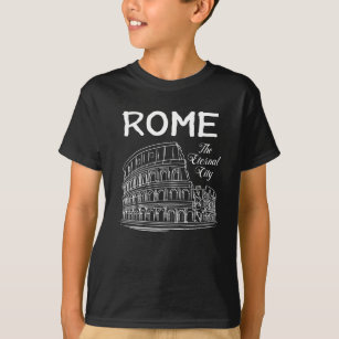 T-shirt Rome Italie Ville Ville Skyline Don amusant