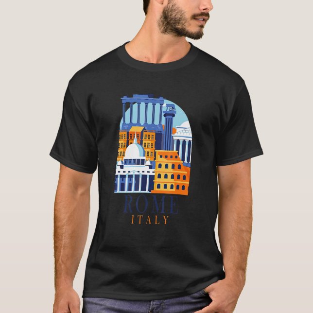 T-shirt Rome Italie Voyager Italie Italie Voyager Colosseu (Devant)
