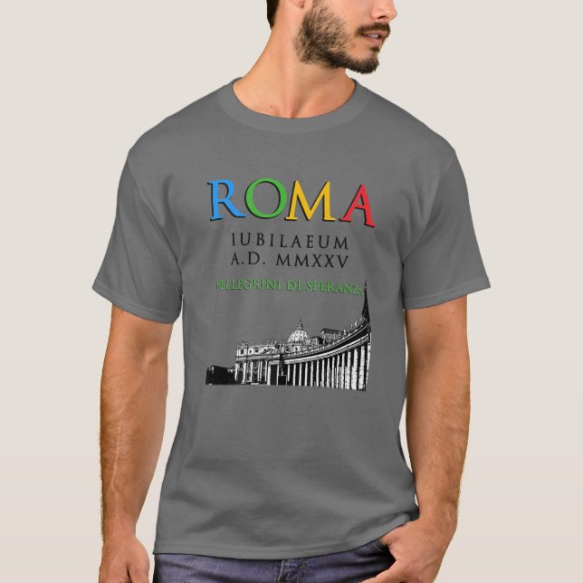 T-shirt Rome Jubilé pèlerins de l'espérance 2025, Dieu chr (Devant)
