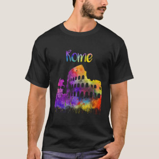 T-shirt Rome Lazio Italie Visiteur italien Colisée Paintin