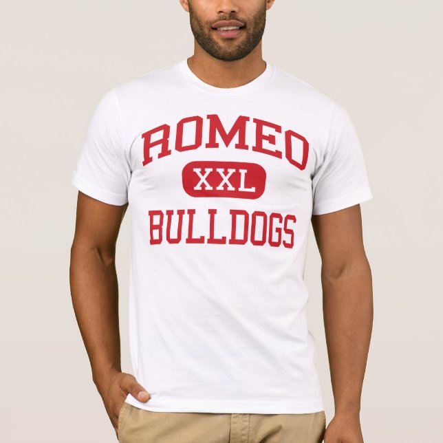T-shirt Romeo - bouledogues - lycée - Romeo Michigan (Devant)
