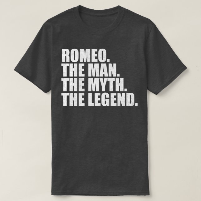 T-shirt RomeoRomeo Nom Romeo prénom (Design devant)