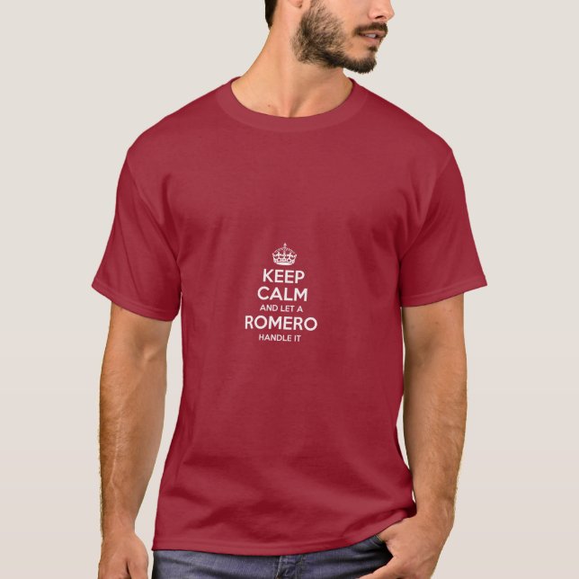 T-shirt ROMERO Funny Nom de famille Arbre de famille Cadea (Devant)
