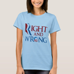 T-shirt ROMNEY EST EXACT ET OBAMA EST WRONG.png