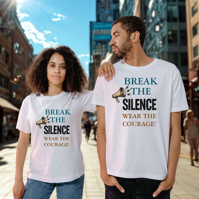 T-shirt Rompre le courage du silence (Créateur téléchargé)