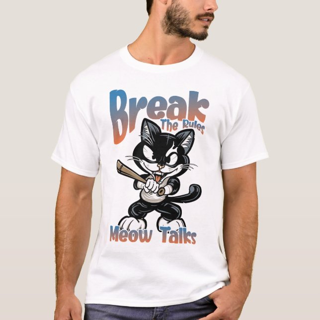 T-shirt Rompre Les Règles Meow Talks (Devant)