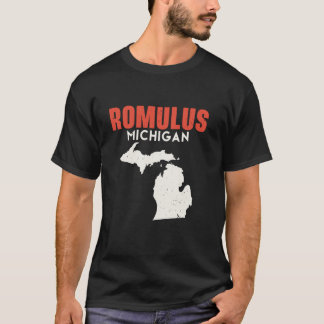 T-shirt Romulus Michigan USA State America Travel Michigan