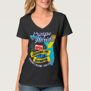T-shirt Ron Desantis Campagne S'Échapper À Florida Lockdow