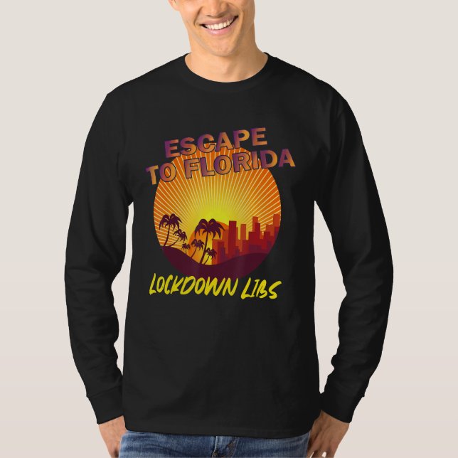 T-shirt Ron Desantis Drôle S'Éloigne Vers La Floride Vinta (Devant)