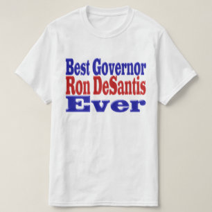 T-shirt Ron DeSantis meilleur gouverneur jamais rouge text