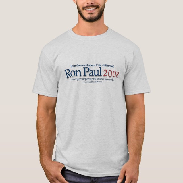 T-shirt Ron Paul - gris (Devant)