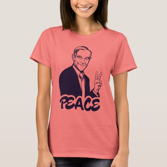 T-shirt Ron Paul Peace (Devant)