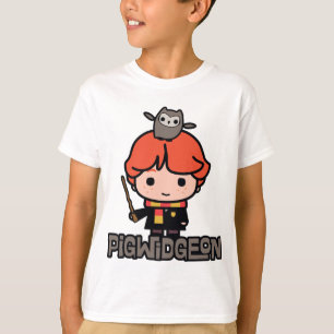 T-shirt Ron Weasley et Pigwidgeon en dessin animé