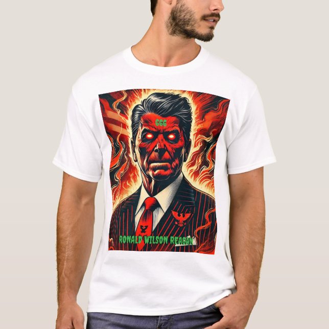 T-shirt Ronald Wilson Reagan 666 (Devant)