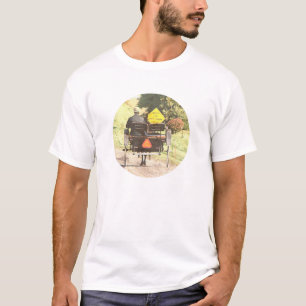 T-shirt Rond grunge avec des erreurs amish hippomobile