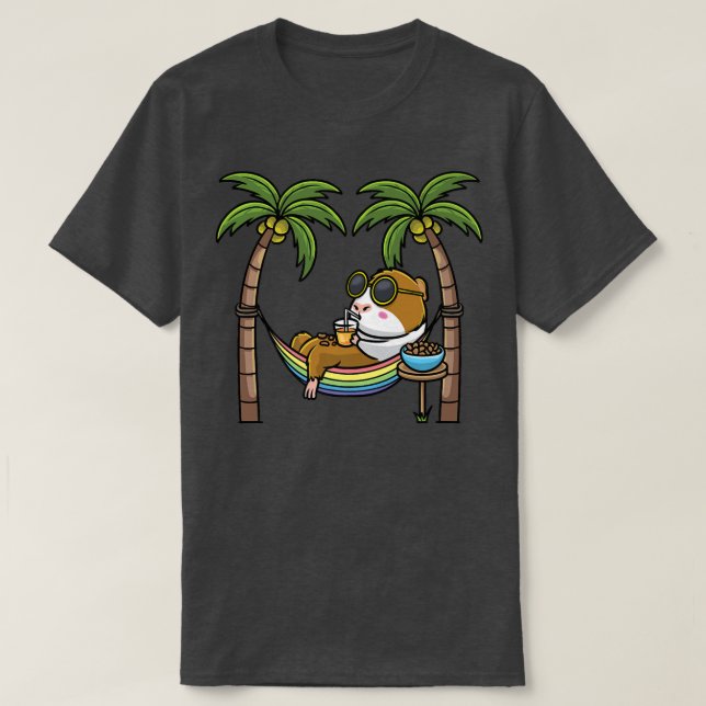 T-shirt Rongeur Cavy De Cochon En Hammock Vacances Premium (Design devant)