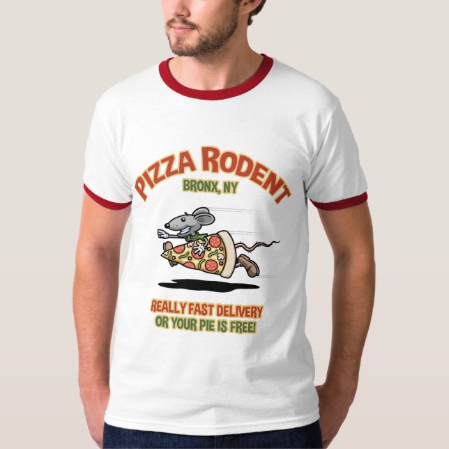 T-shirt Rongeur de pizza (Devant)