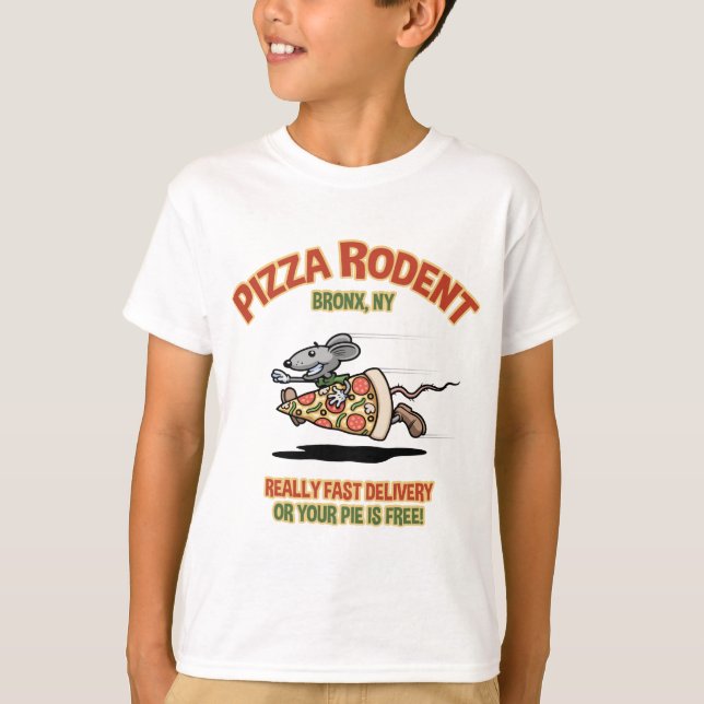 T-shirt Rongeur de pizza (Devant)