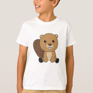T-shirt Rongeurs mignons de castor pour enfants Drôle Cast